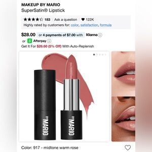 MAKEUP BY MARIO SUPERSATIN LIPSTICK - Color: 917